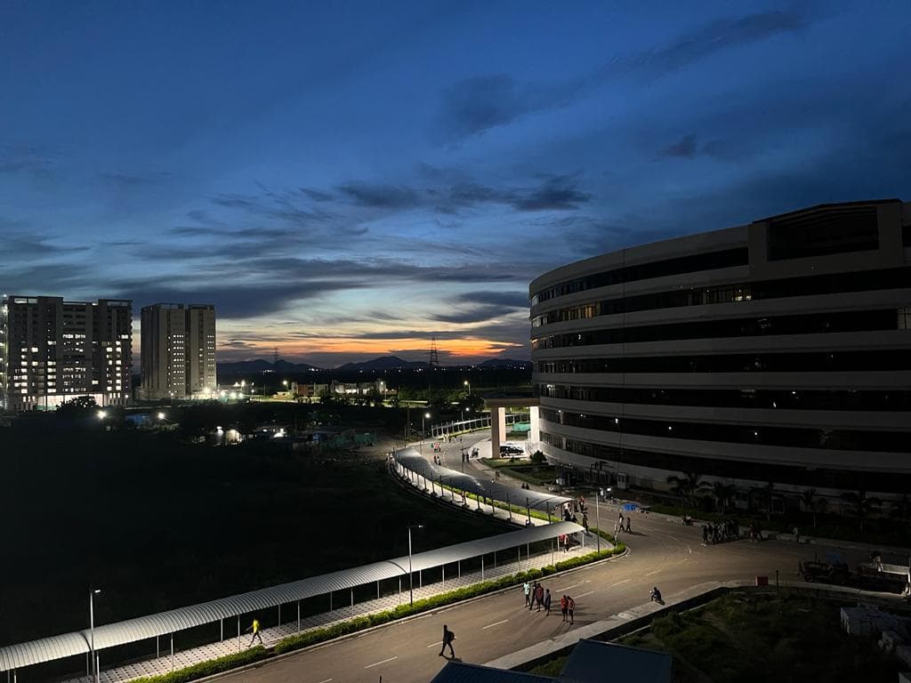 Campus at dusk, VIT Vellore